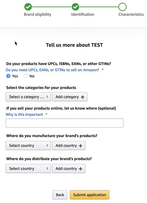 new amazon brand registry