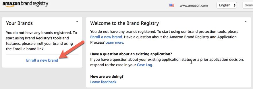 Amazon shop registered brand