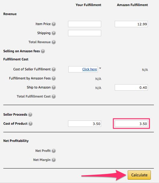 fba revenue calculator