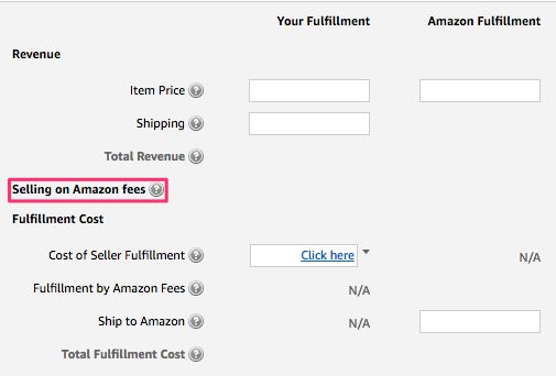 amazon fba fees calculator