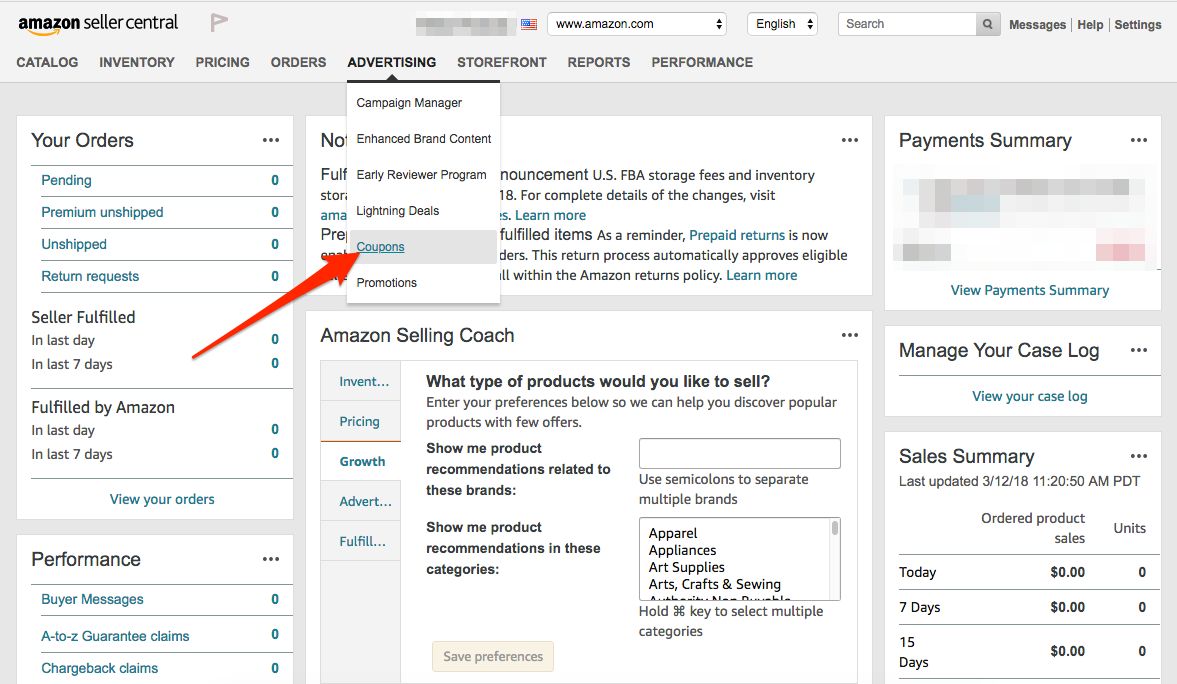 How to Create  Coupons in Seller Central